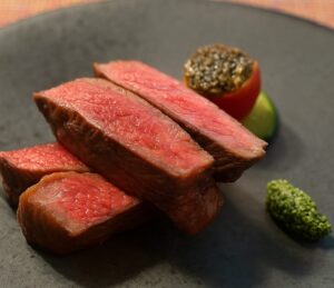 Roasted Kumamoto Akaushi Wagyu loin